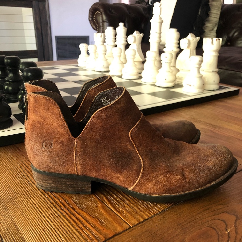 Born Brown Suede Ankle Boots